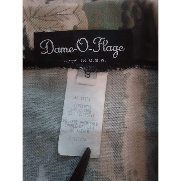Dame-O-Flage Camo Floral Jacket Pants Set Vintage Made in USA - Picture 3 of 8